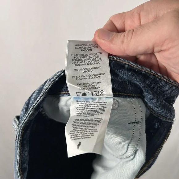 Silver Jeans Women's 28x28 Dark Wash Denim Elyse Straight Mid Rise Cotton Blend - Picture 10 of 10